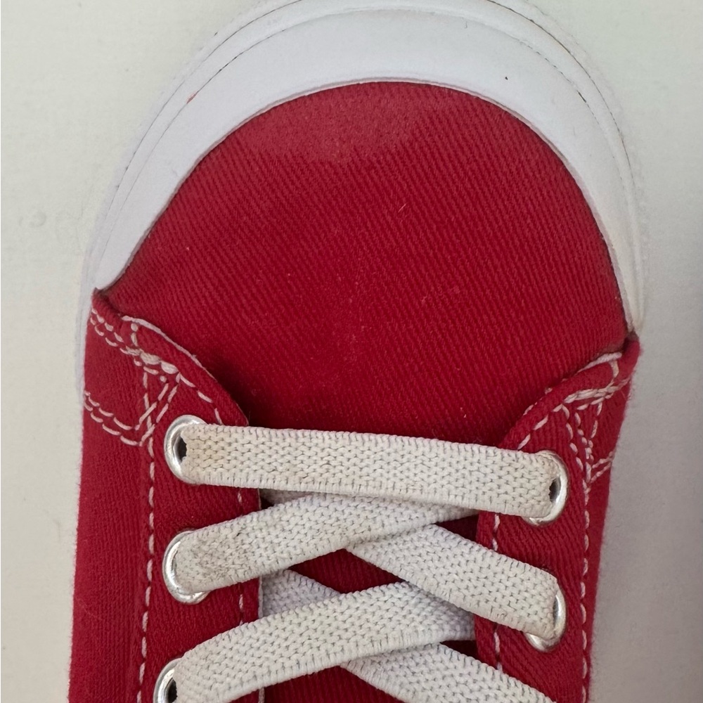 Footmates - Red Canvas Sneakers Velcro Strap - Toddler Size 8 - Picture 5 of 7